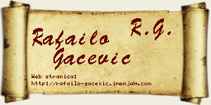 Rafailo Gačević vizit kartica